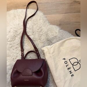 Polene Burgundy Crossbody Bag